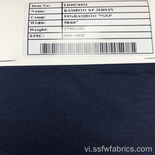 Spandex Jersey đan vải tre ở các kích cỡ khác nhau